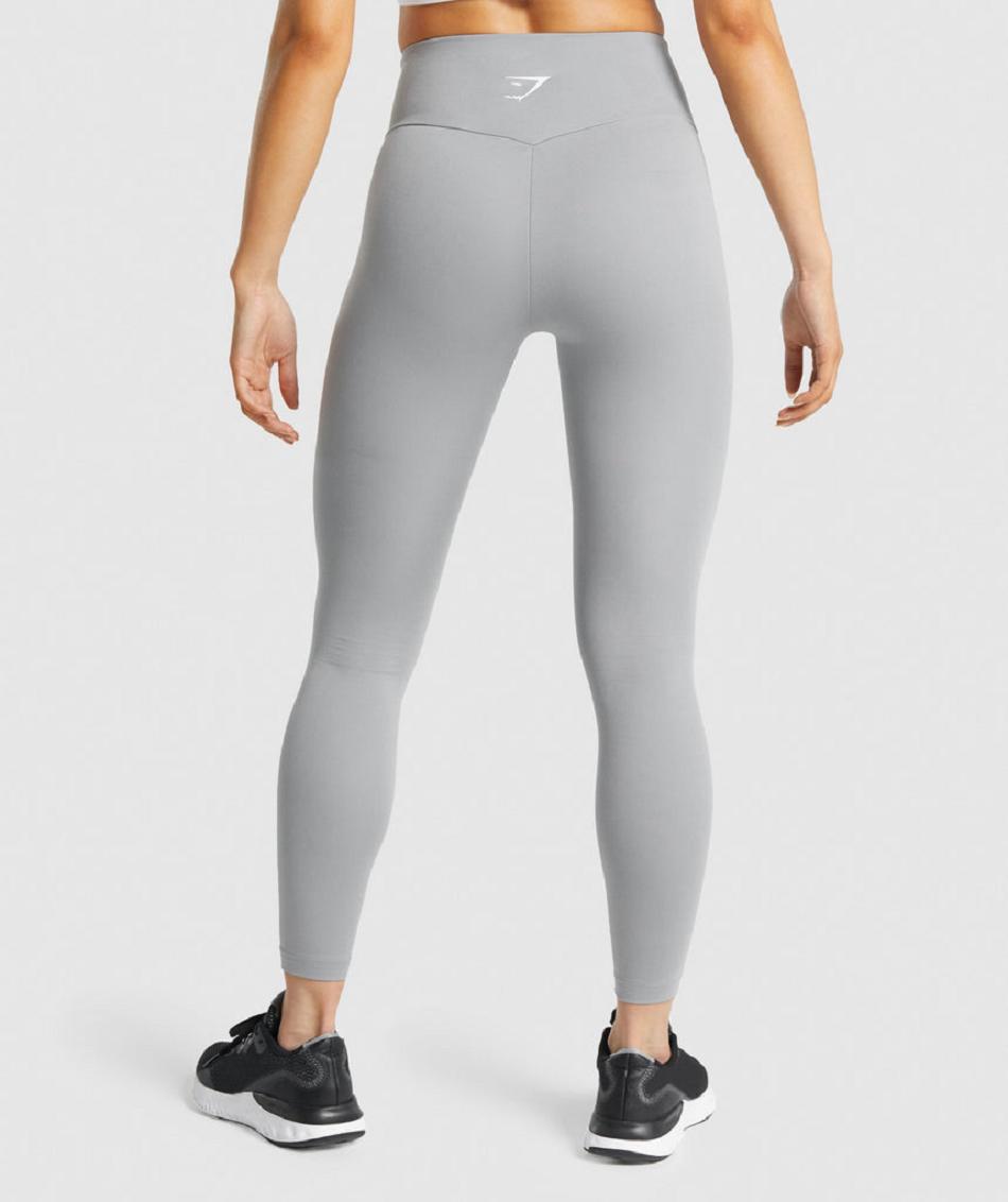 Legginsy Damskie Gymshark Treningowe Szare | PL 2306YXF